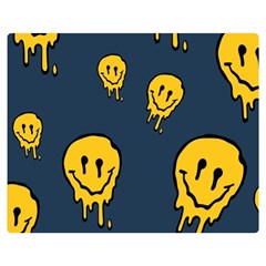 Aesthetic, Blue, Mr, Patterns, Yellow, Tumblr, Hello, Dark Two Sides Premium Plush Fleece Blanket (medium) by nateshop