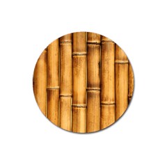 Brown Bamboo Texture  Magnet 3  (round) by nateshop