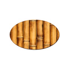 Brown Bamboo Texture  Sticker Oval (100 Pack)