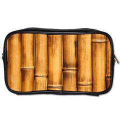 Brown Bamboo Texture  Toiletries Bag (two Sides) by nateshop