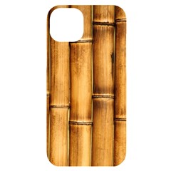 Brown Bamboo Texture  Iphone 14 Plus Black Uv Print Case by nateshop