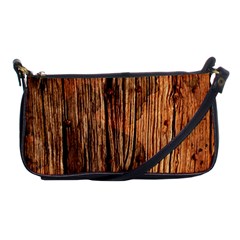 Brown Wooden Texture Shoulder Clutch Bag by nateshop