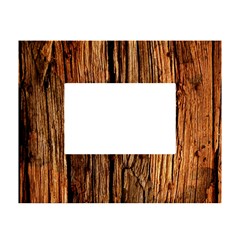 Brown Wooden Texture White Tabletop Photo Frame 4 x6  by nateshop