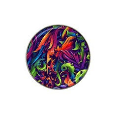 Colorful Floral Patterns, Abstract Floral Background Hat Clip Ball Marker by nateshop