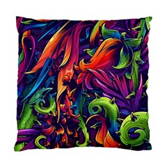 Colorful Floral Patterns, Abstract Floral Background Standard Cushion Case (One Side)