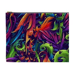 Colorful Floral Patterns, Abstract Floral Background Cosmetic Bag (XL)