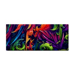 Colorful Floral Patterns, Abstract Floral Background Hand Towel by nateshop