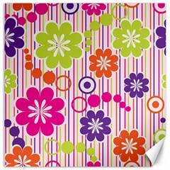 Colorful Flowers Pattern Floral Patterns Canvas 20  X 20  by nateshop