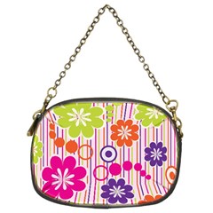 Colorful Flowers Pattern Floral Patterns Chain Purse (two Sides) by nateshop