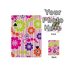 Colorful Flowers Pattern Floral Patterns Playing Cards 54 Designs (mini) by nateshop