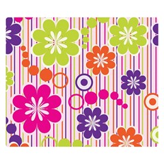 Colorful Flowers Pattern Floral Patterns Premium Plush Fleece Blanket (small) by nateshop