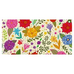 Colorful Flowers Pattern, Abstract Patterns, Floral Patterns Banner And Sign 6  X 3  by nateshop