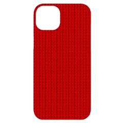 Ed Lego Texture Macro, Red Dots Background, Lego, Red Iphone 14 Plus Black Uv Print Case