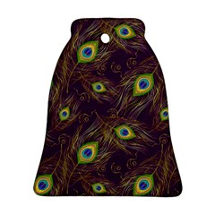 Feathers, Peacock, Patterns, Colorful Ornament (bell) by nateshop