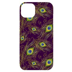 Feathers, Peacock, Patterns, Colorful Iphone 14 Plus Black Uv Print Case