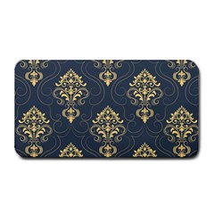 Floral Damask Pattern Texture, Damask Retro Background Medium Bar Mat by nateshop