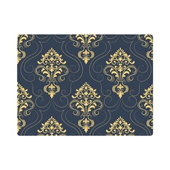 Floral Damask Pattern Texture, Damask Retro Background Premium Plush Fleece Blanket (mini) by nateshop