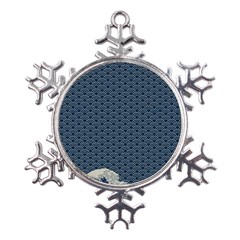 Kanagawa, Hokusai, Japanese Art, Metal Large Snowflake Ornament