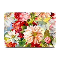 Painted Flowers Texture, Floral Background Plate Mats by nateshop