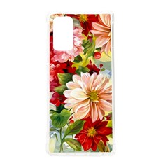 Painted Flowers Texture, Floral Background Samsung Galaxy Note 20 Tpu Uv Case