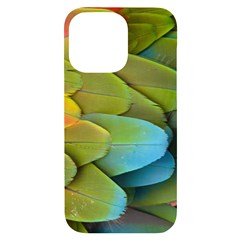 Parrot Feathers Texture Feathers Backgrounds Iphone 14 Pro Max Black Uv Print Case by nateshop