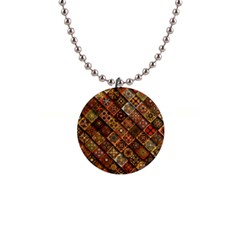 Pattern, Abstract, Texture, Mandala 1  Button Necklace by nateshop