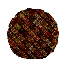 Pattern, Abstract, Texture, Mandala Standard 15  Premium Flano Round Cushions