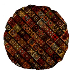 Pattern, Abstract, Texture, Mandala Large 18  Premium Flano Round Cushions