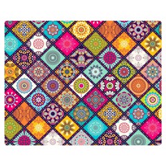 Pattern, Colorful, Floral, Patter, Texture, Tiles Premium Plush Fleece Blanket (medium) by nateshop