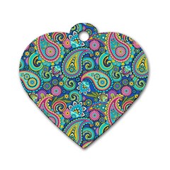 Patterns, Green Background, Texture, Hd Wallpaper Dog Tag Heart (two Sides) by nateshop