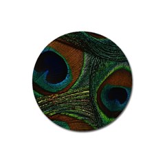 Peacock Feathers, Feathers, Peacock Nice Magnet 3  (round) by nateshop