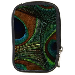 Peacock Feathers, Feathers, Peacock Nice Compact Camera Leather Case