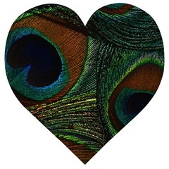 Peacock Feathers, Feathers, Peacock Nice Wooden Puzzle Heart by nateshop