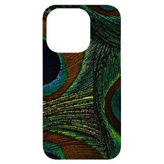 Peacock Feathers, Feathers, Peacock Nice Iphone 14 Pro Black Uv Print Case by nateshop