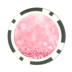 Pink Glitter Background Poker Chip Card Guard by nateshop
