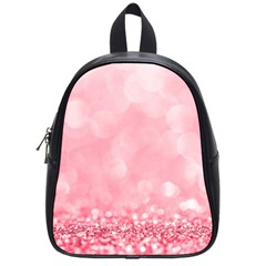 Pink Glitter Background School Bag (small) by nateshop