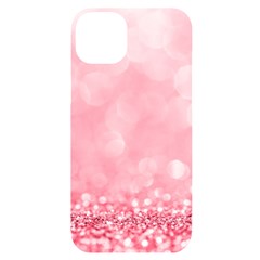 Pink Glitter Background Iphone 14 Plus Black Uv Print Case by nateshop