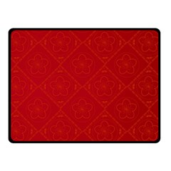 Red Chinese Background Chinese Patterns, Chinese Two Sides Fleece Blanket (small) by nateshop