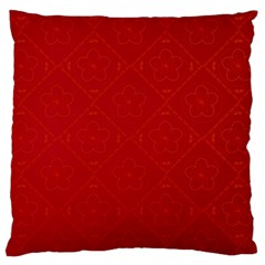 Red Chinese Background Chinese Patterns, Chinese Standard Premium Plush Fleece Cushion Case (one Side) by nateshop