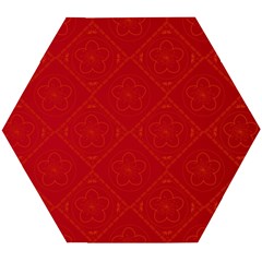 Red Chinese Background Chinese Patterns, Chinese Wooden Puzzle Hexagon by nateshop