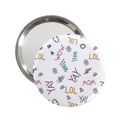 Doodle Pattern 2 25  Handbag Mirrors