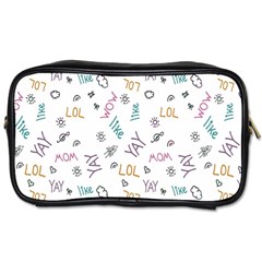 Doodle Pattern Toiletries Bag (one Side) by Proyonanggan