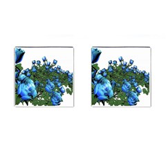 Flowers Roses Rose Nature Bouquet Cufflinks (square) by Proyonanggan