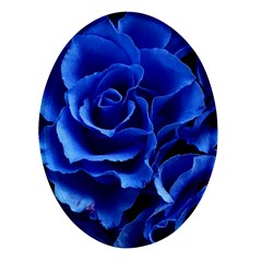 Roses Flowers Plant Romance Oval Glass Fridge Magnet (4 Pack)