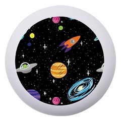 Space Cartoon, Planets, Rockets Dento Box With Mirror