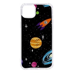 Space Cartoon, Planets, Rockets Iphone 14 Plus Tpu Uv Print Case by nateshop