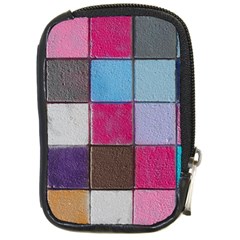 Tile, Colorful, Squares, Texture Compact Camera Leather Case by nateshop