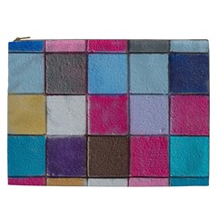 Tile, Colorful, Squares, Texture Cosmetic Bag (xxl) by nateshop