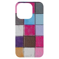 Tile, Colorful, Squares, Texture Iphone 14 Pro Black Uv Print Case by nateshop