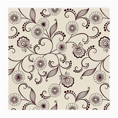 Violet Vintage Background, Floral Ornaments, Floral Patterns Medium Glasses Cloth by nateshop